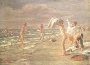 Max Liebermann Bathing Youths (nn02) oil painting on canvas